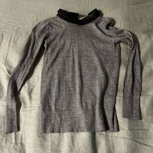 Club Monaco leather collar sweater